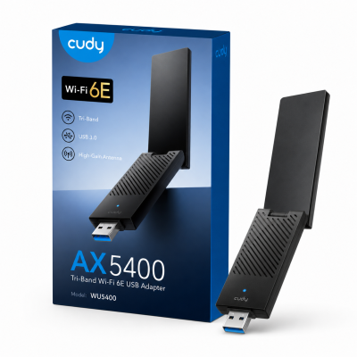 CUDY WU5400 AX5400 Tri Band Wi‑Fi 6E USB 3.0 Adapter